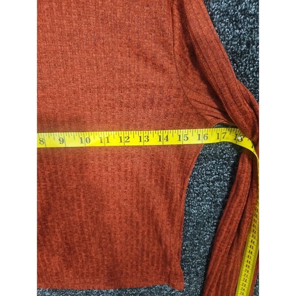 Brit & Bri Shirt Women's M Medium High Neck Long Sleeve  Cropped Blouse NEW NWT - Picture 7 of 10